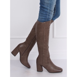 Tacchi alti classici beige 5319 Kaki 2