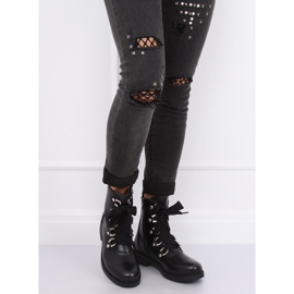 Stivali militari neri LJ001 Black nero 1