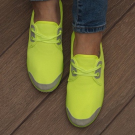 Sneakers stringate gialle 1603 in Lycra giallo 1