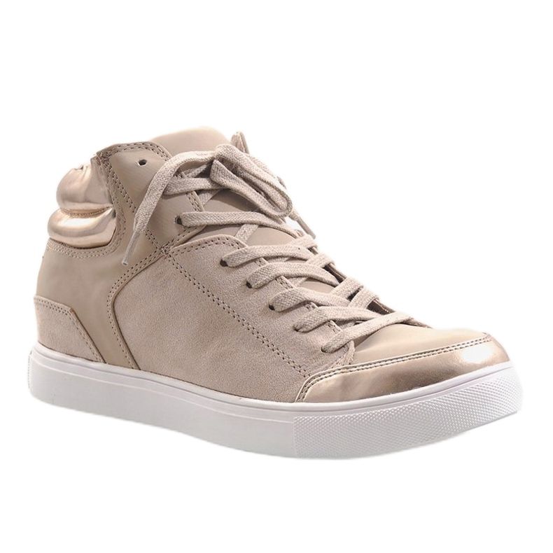 Sneakers con zeppa beige K323 1