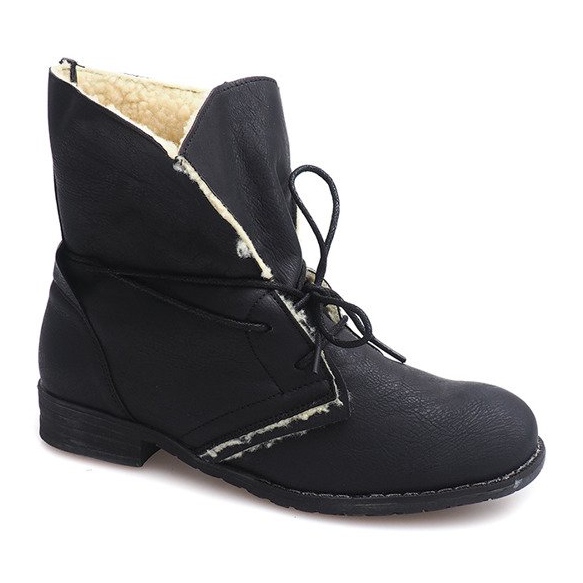 Stivali Stringati Con Pelliccia 8848 Nero 2