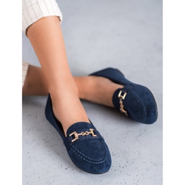 Abloom Signori in pelle scamosciata con ornamento blu 2