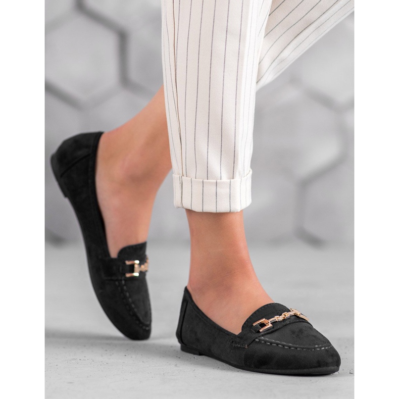 Abloom Signori in pelle scamosciata con ornamento nero 2