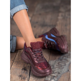 SHELOVET Scarpe sportive lucide rosso 2
