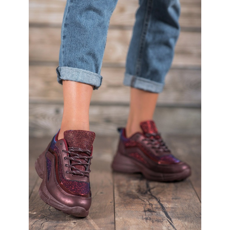 SHELOVET Scarpe sportive lucide rosso 1