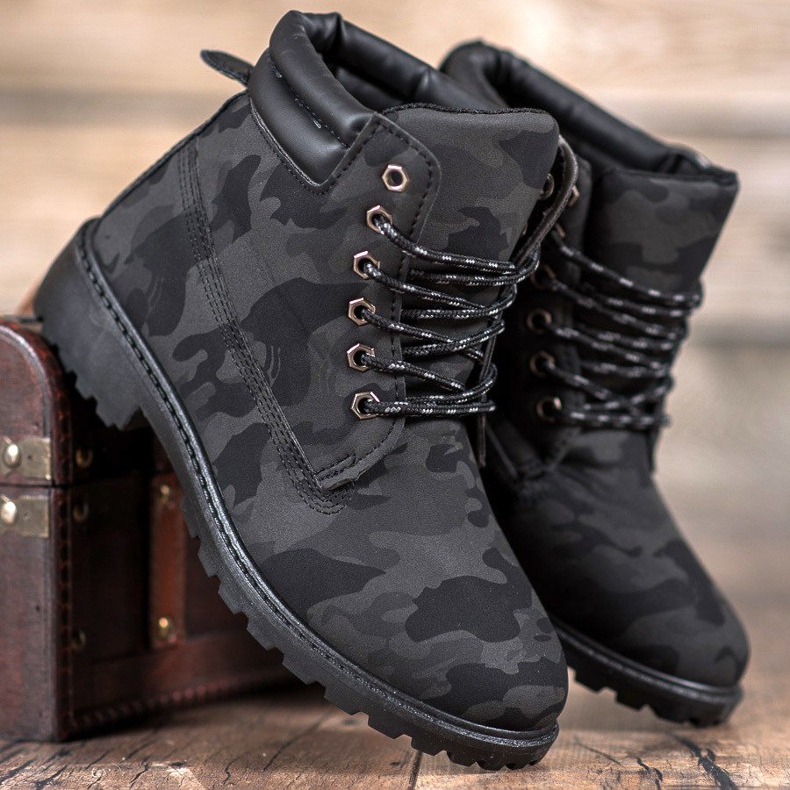 Marquiz Trappers con lacci Moro nero grigio 1