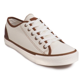 Scarpe da ginnastica bianche XNO1 bianco marrone 1