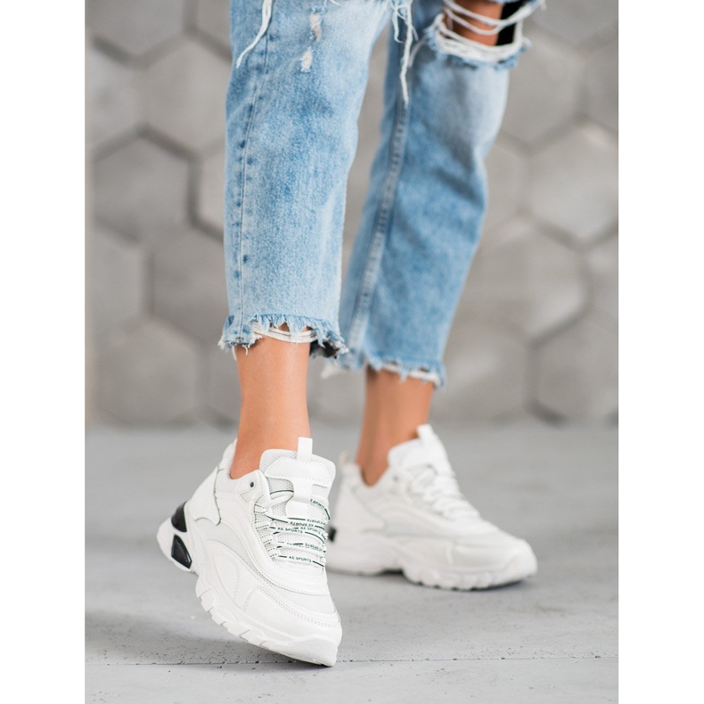 SHELOVET Scarpe da ginnastica alla moda bianca 1