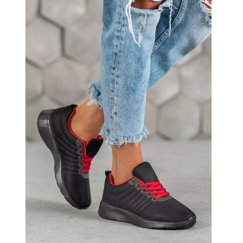 SHELOVET Scarpe sportive nere nero 1