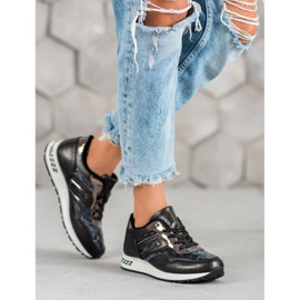 SHELOVET Sneakers con stampa serpente nero 2