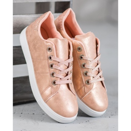 SHELOVET Sneakers Con Glitter rosa 2