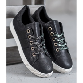 SHELOVET Sneakers Con Glitter nero 1