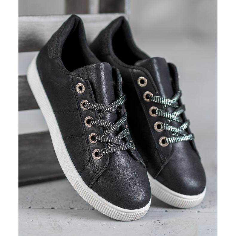SHELOVET Sneakers Con Glitter nero 1