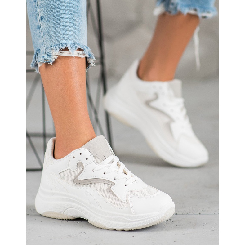 SHELOVET Scarpe da ginnastica sportive bianca 1