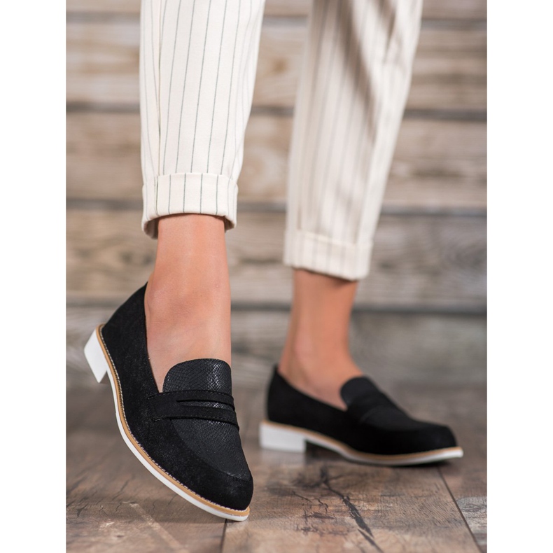 Bestelle Mocassini Con Glitter nero 2