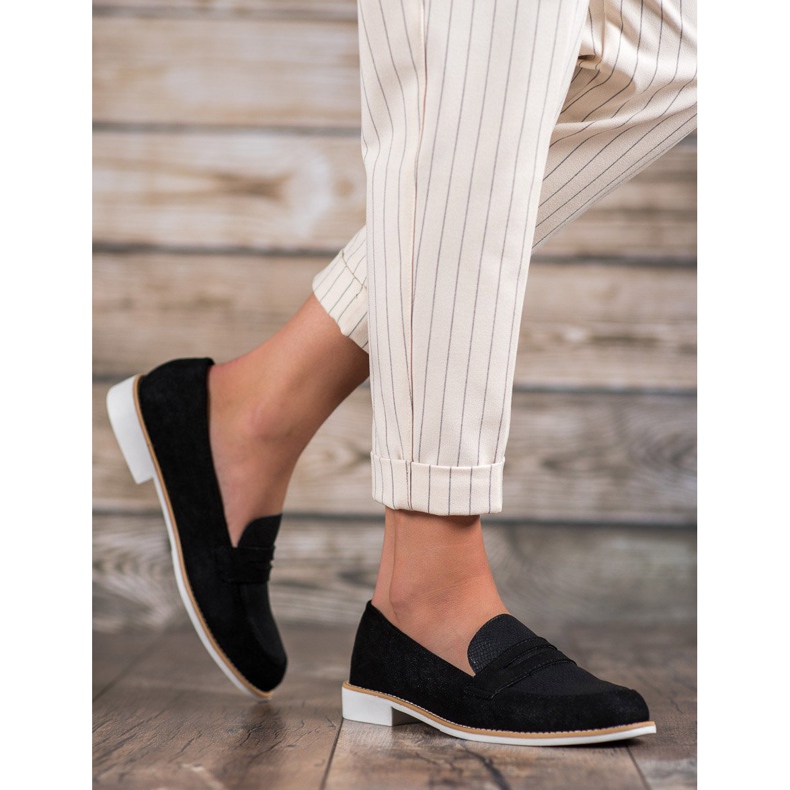 Bestelle Mocassini Con Glitter nero 1