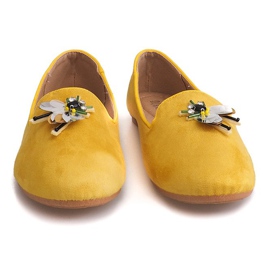 Ballerine in camoscio con attaccatura 9988 Yellow giallo 1