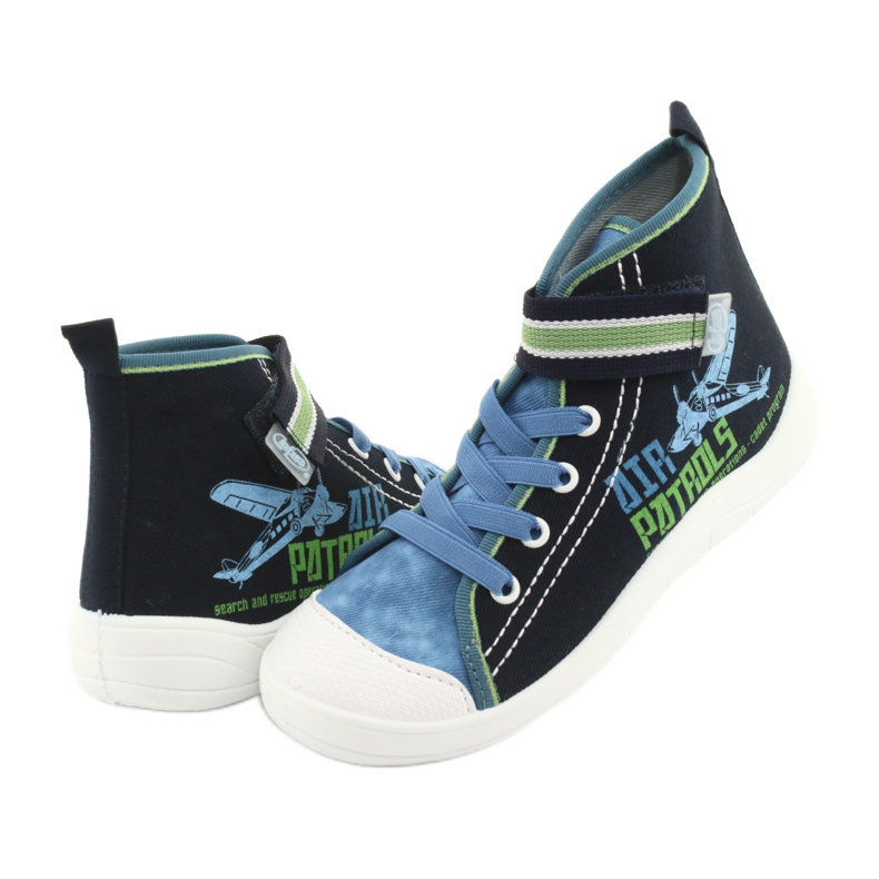 Scarpe per bambini Befado 268Y066 blu navy blu verde 3