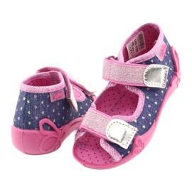 Scarpe per bambini Befado 242P093 blu navy rosa grigio 3