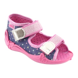 Scarpe per bambini Befado 242P093 blu navy rosa grigio 1