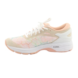 Scarpe da corsa Asics gel Kayano 24 Lite Show W T8A9N-0101 bianco marrone arancia verde 2