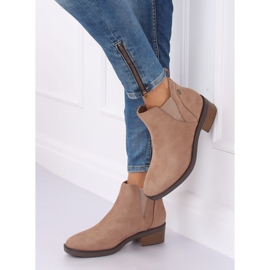 Stivaletti Chelsea beige da donna 8B978 Khaki 2