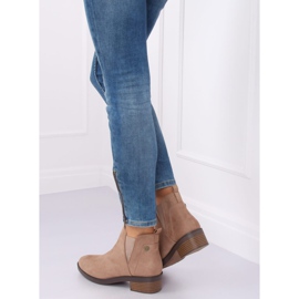 Stivaletti Chelsea beige da donna 8B978 Khaki 1