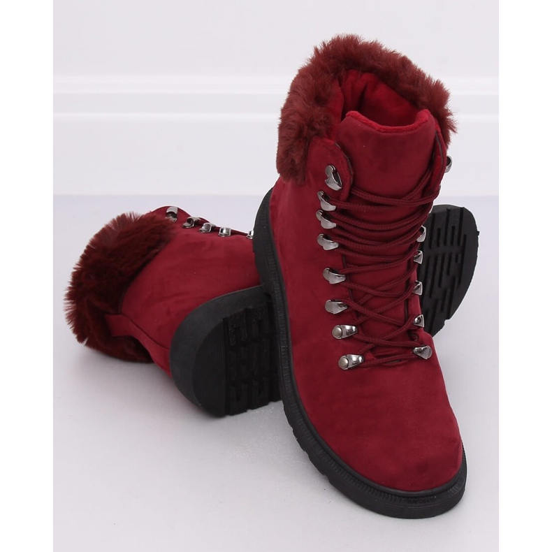 Scarpe da donna bordeaux Y260-9 Rosse rosso 1