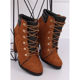 Stivali marroni in legno con tacco alto 995-29 Camel marrone 2