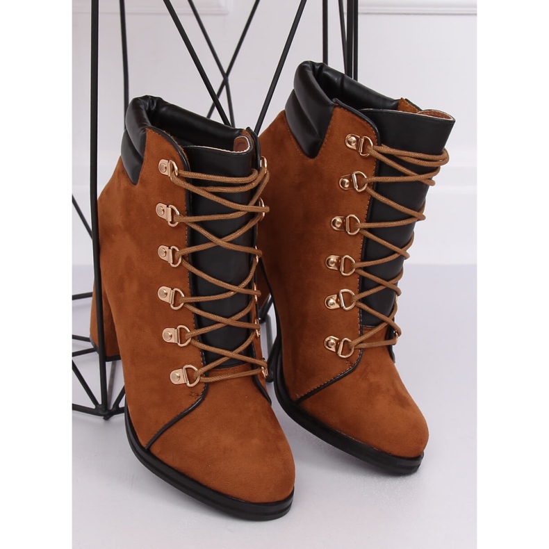 Stivali marroni in legno con tacco alto 995-29 Camel marrone 2