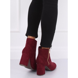 Stivali con tacco alto, bordeaux 7759 Burdeos rosso 2