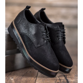 SHELOVET Scarpe sulla piattaforma con stampa serpente nero 1