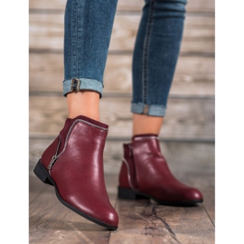 Anesia Paris Stivali da donna bordeaux rosso 1