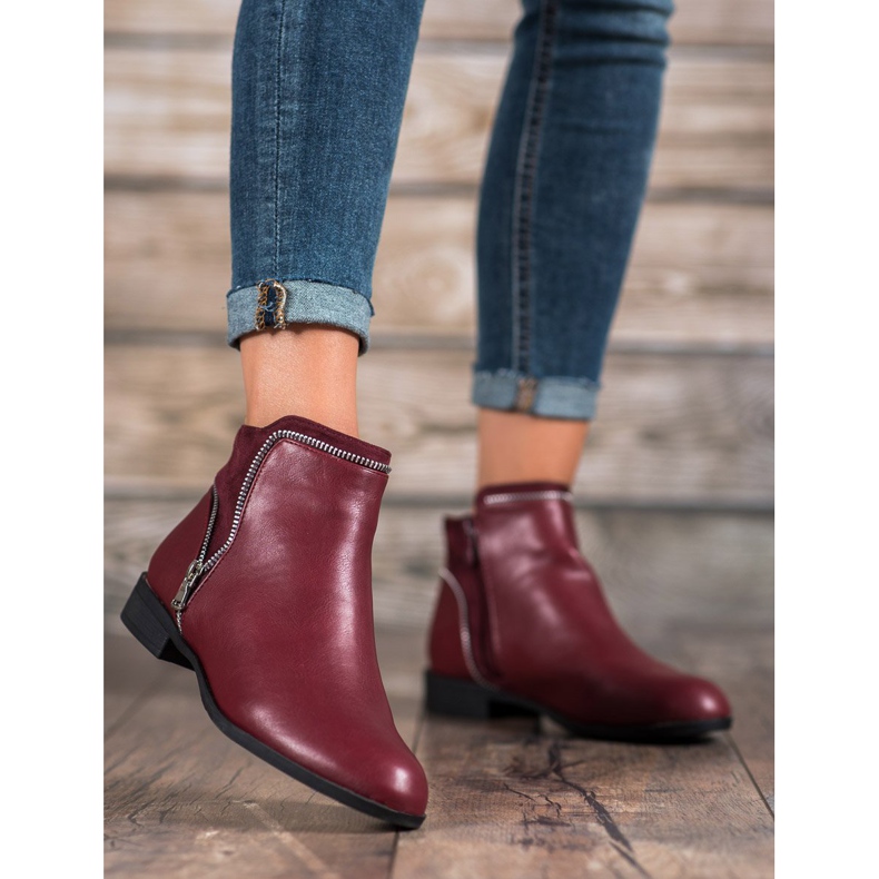 Anesia Paris Stivali da donna bordeaux rosso 1