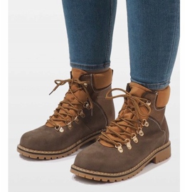 Stivali da donna in camoscio cammello BK-29 marrone 1