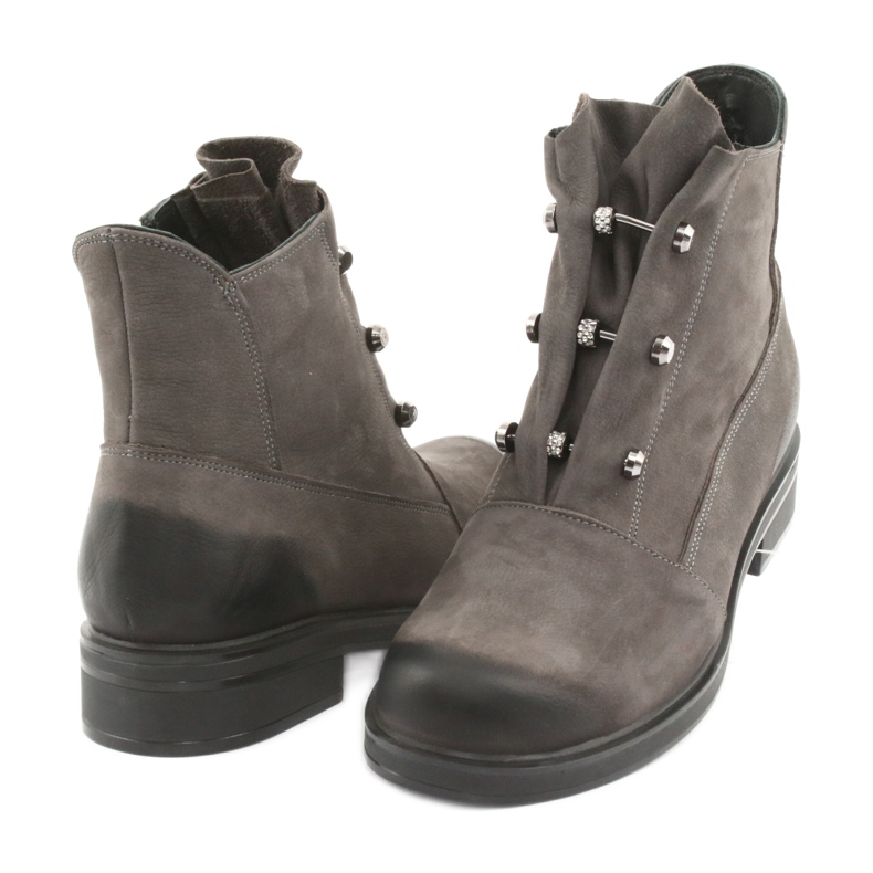 Badura Stivali grigi con strass grigio 3