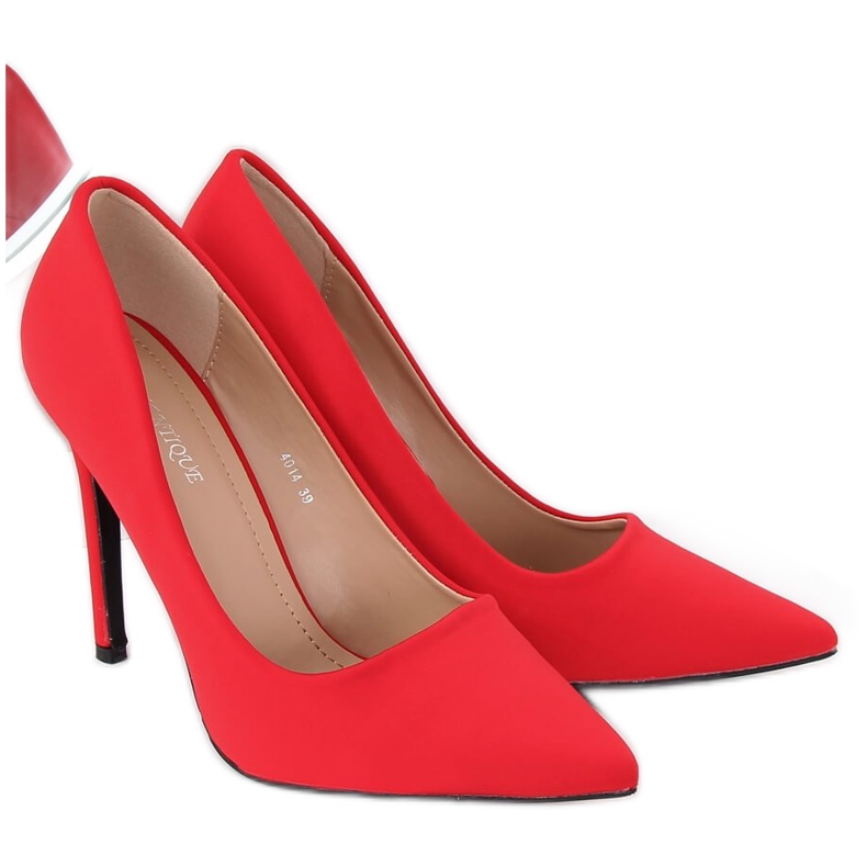 Décolleté con tacco rosso 4014 Red 1