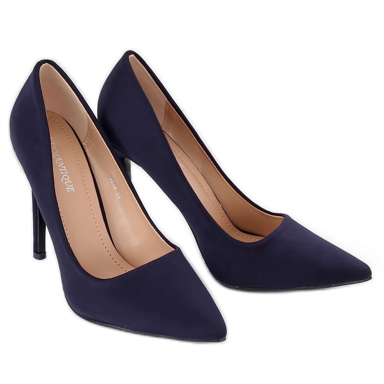 Décolleté con tacco blu navy 4014 DK.BLUE 1