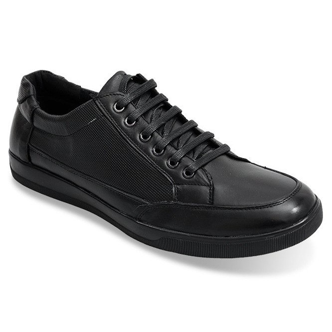 Scarpe stringate in pelle LJ19 Nero 1
