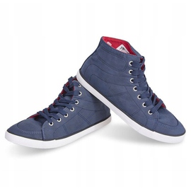 Sneakers Casual Alte 033 Blu Navy 2