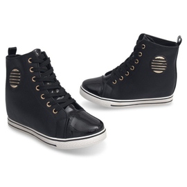 Sneakers alla moda B118 nere nero 2