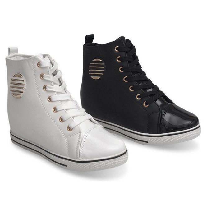 Sneakers alla moda B118 nere nero 1