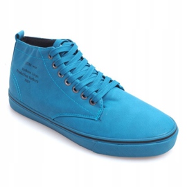 Sneakers alte alla moda Y007 Sky Blue 1
