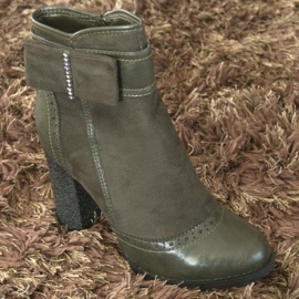 Stivali eleganti con fibbia su un palo 1741 Kaki cachi verde 1