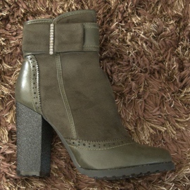 Stivali eleganti con fibbia su un palo 1741 Kaki cachi verde 2