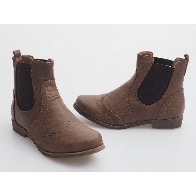 Stivali eleganti con elastico Q314CAMEL marrone 2