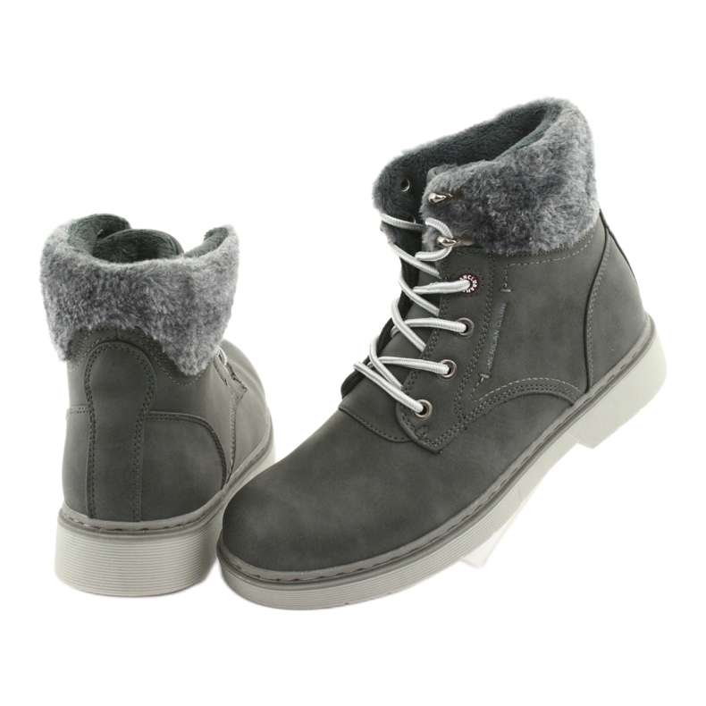 American Club Stivali da donna, pizzo grigio -up, grigio RH47 4