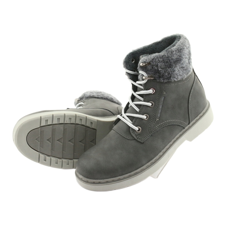 American Club Stivali da donna, pizzo grigio -up, grigio RH47 5