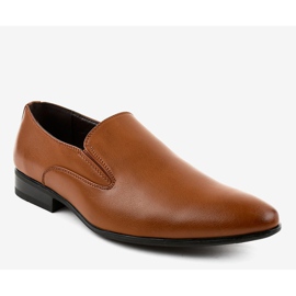 Scarpe basse eleganti marroni 6-317 mocassini marrone 1