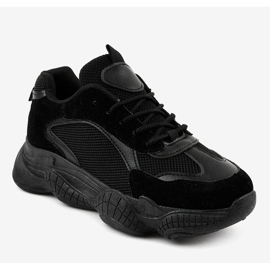 Scarpe sportive da donna nere ZF-54 nero 1